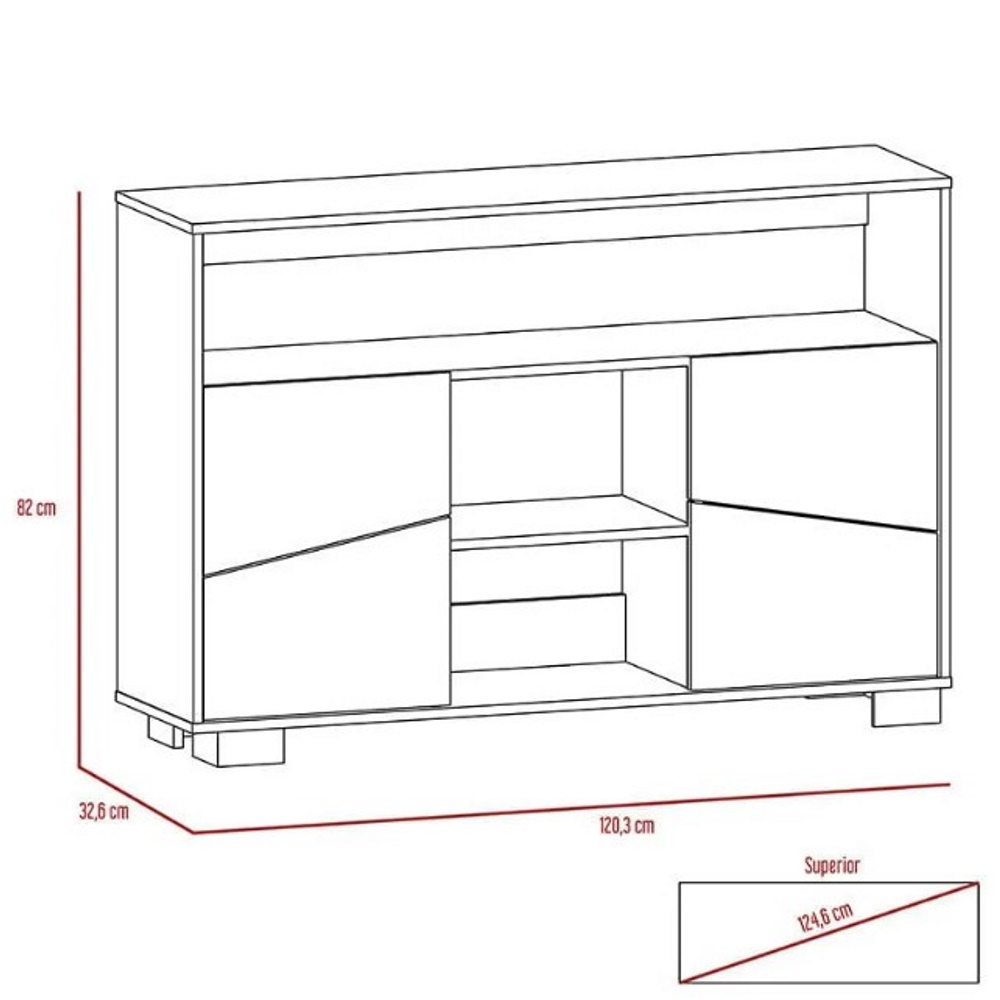 Foto 8 | Mueble Arrimo Mdp Excelsior Fraktal Miel