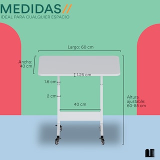 Foto 5 | Mesa Auxiliar Mubson Escritorio Portátil Azper