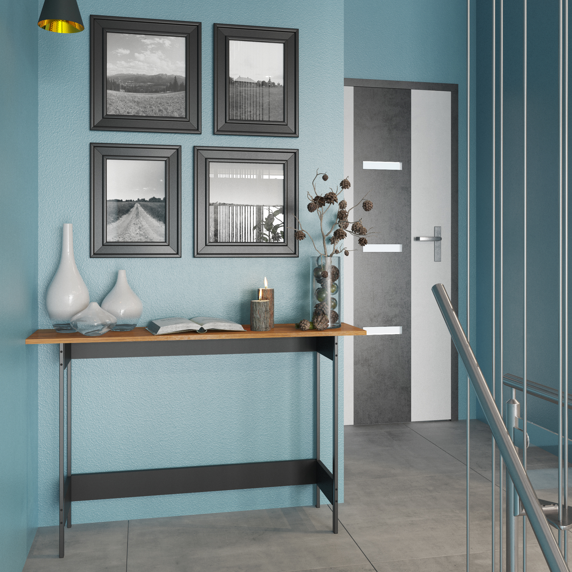 Foto 4 | Credenza Playcon 120.4 x 75 cm Negra