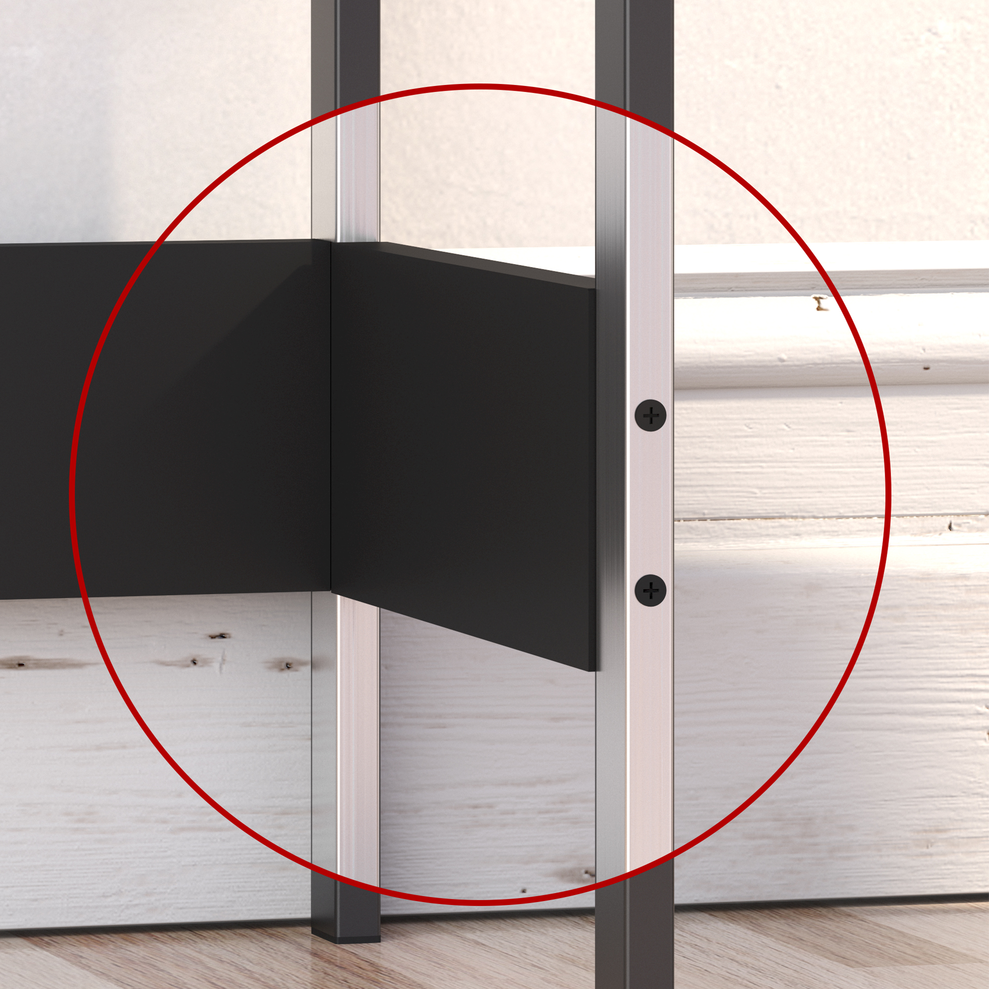 Foto 6 | Credenza Playcon 120.4 x 75 cm Negra
