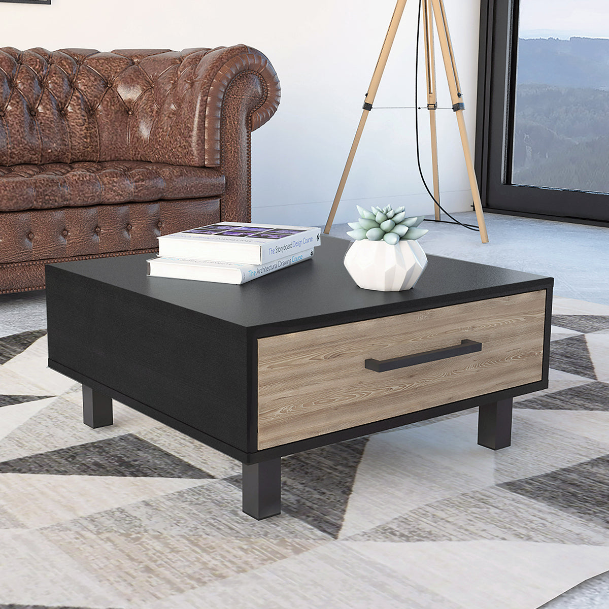Foto 1 | Mesa De Centro Kaia, Color Wengue Y Miel