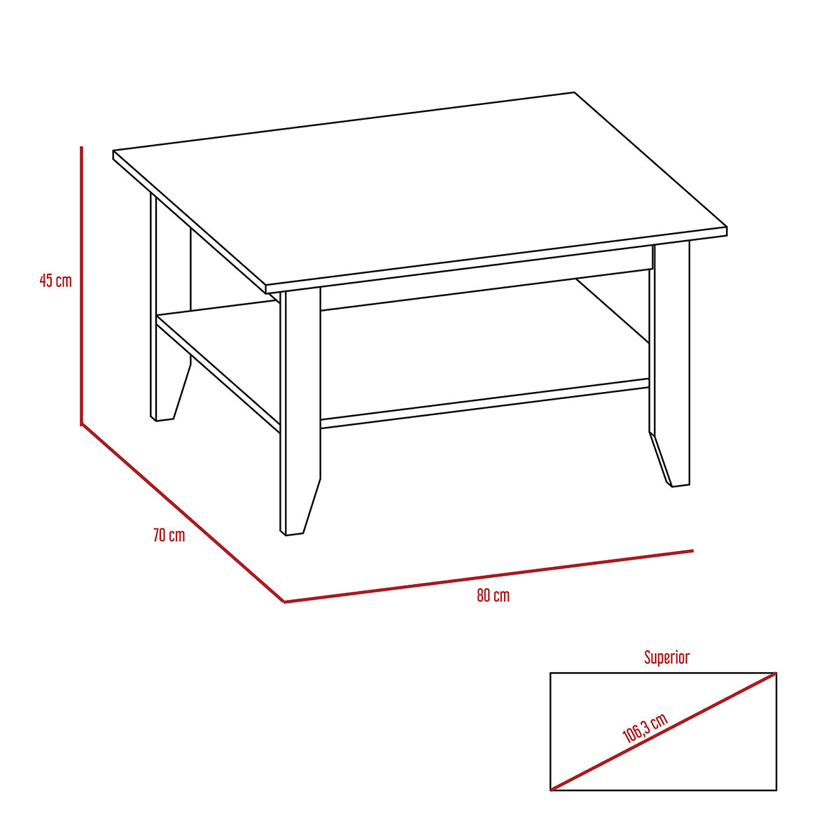 Foto 6 | Mesa de Centro Essential Beige