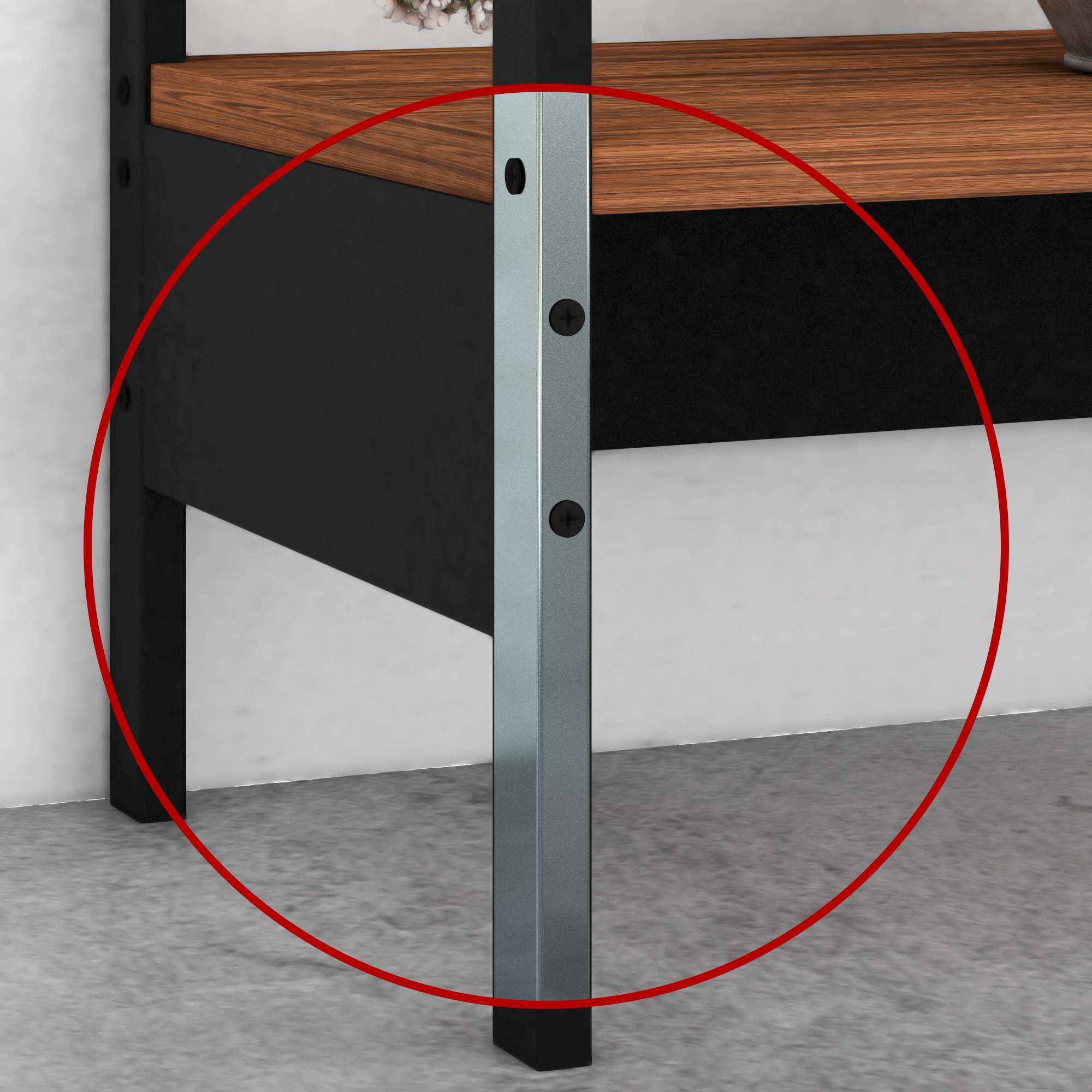 Foto 7 pulgar | Mesa de Pasillo Recibidor Organizador Credenza Mesa Auxiliar Playcon 120.4 X 75 cm Tablero Texturizado Tzalam Y Negro