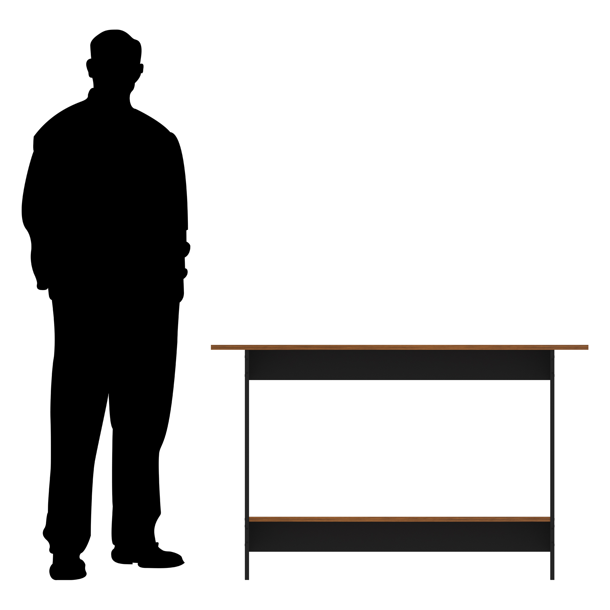 Foto 7 | Mesa de Pasillo Recibidor Organizador Credenza Mesa Auxiliar Playcon 120.4 X 75 cm Tablero Texturizado Tzalam Y Negro