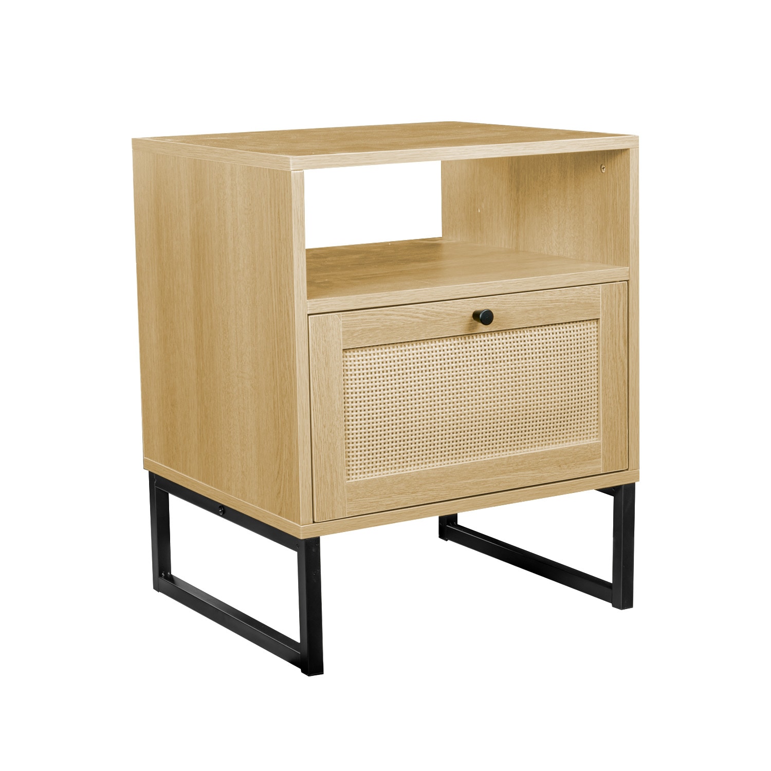 Mesa Auxiliar Bossa Edna Marrón Ratán $2,329