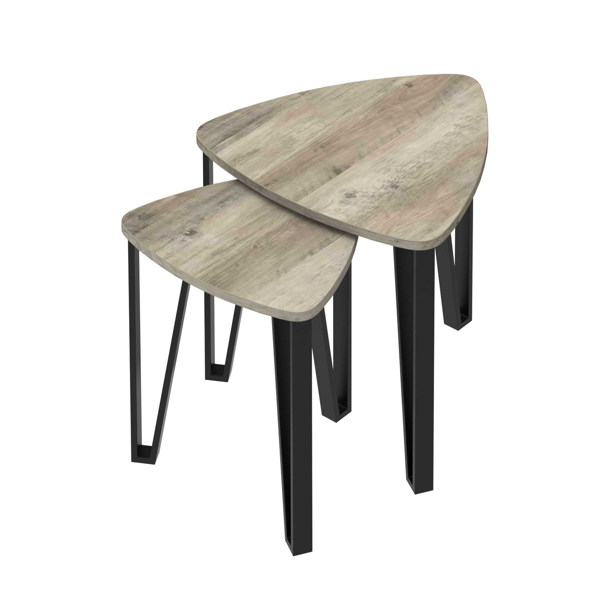 Mesas Auxiliares Vasagle Heather Grey Y Black