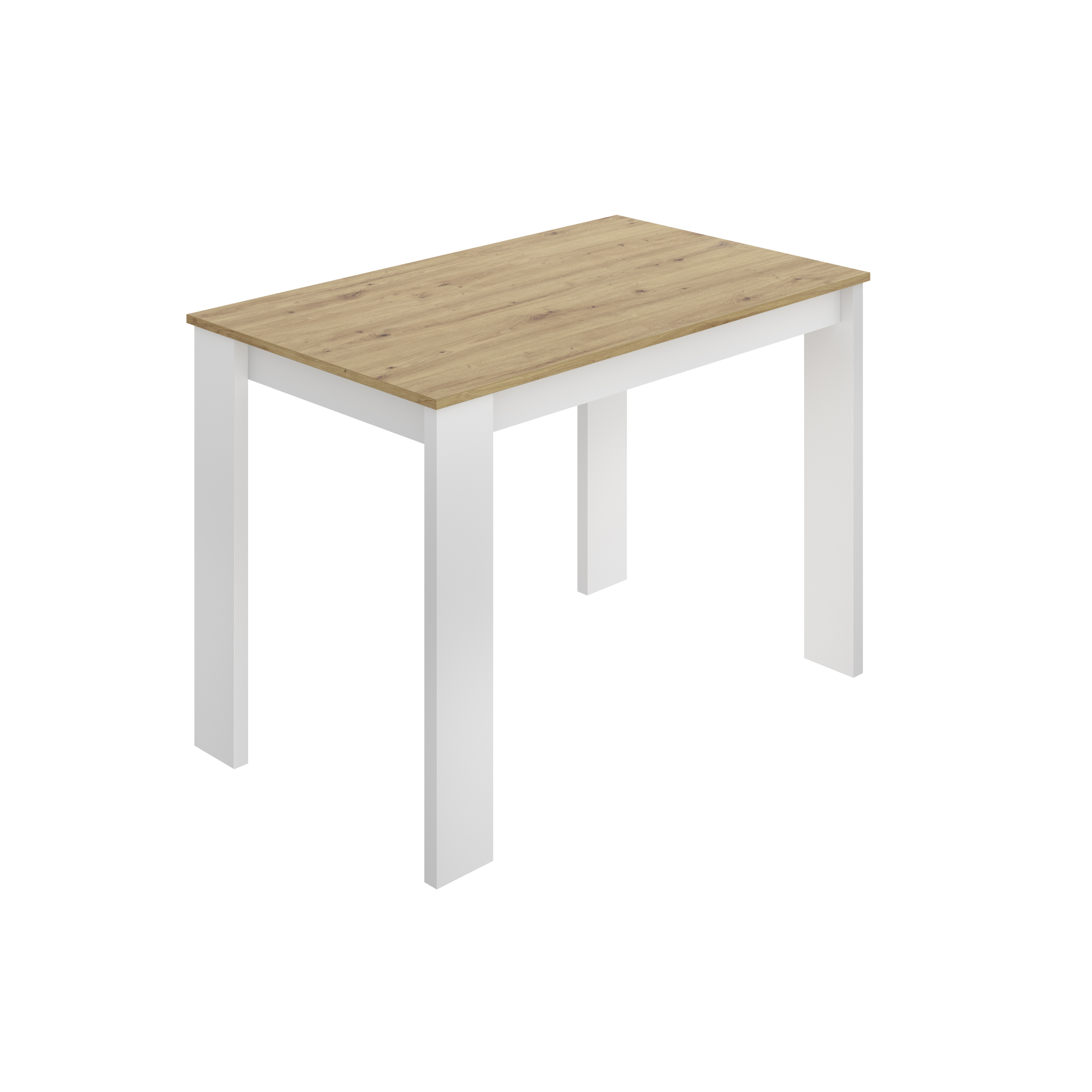 Foto 2 pulgar | Mesa Auxiliar Color Blanco Y Madera Para Sala O Cocina. Estructura De Madera Industrial