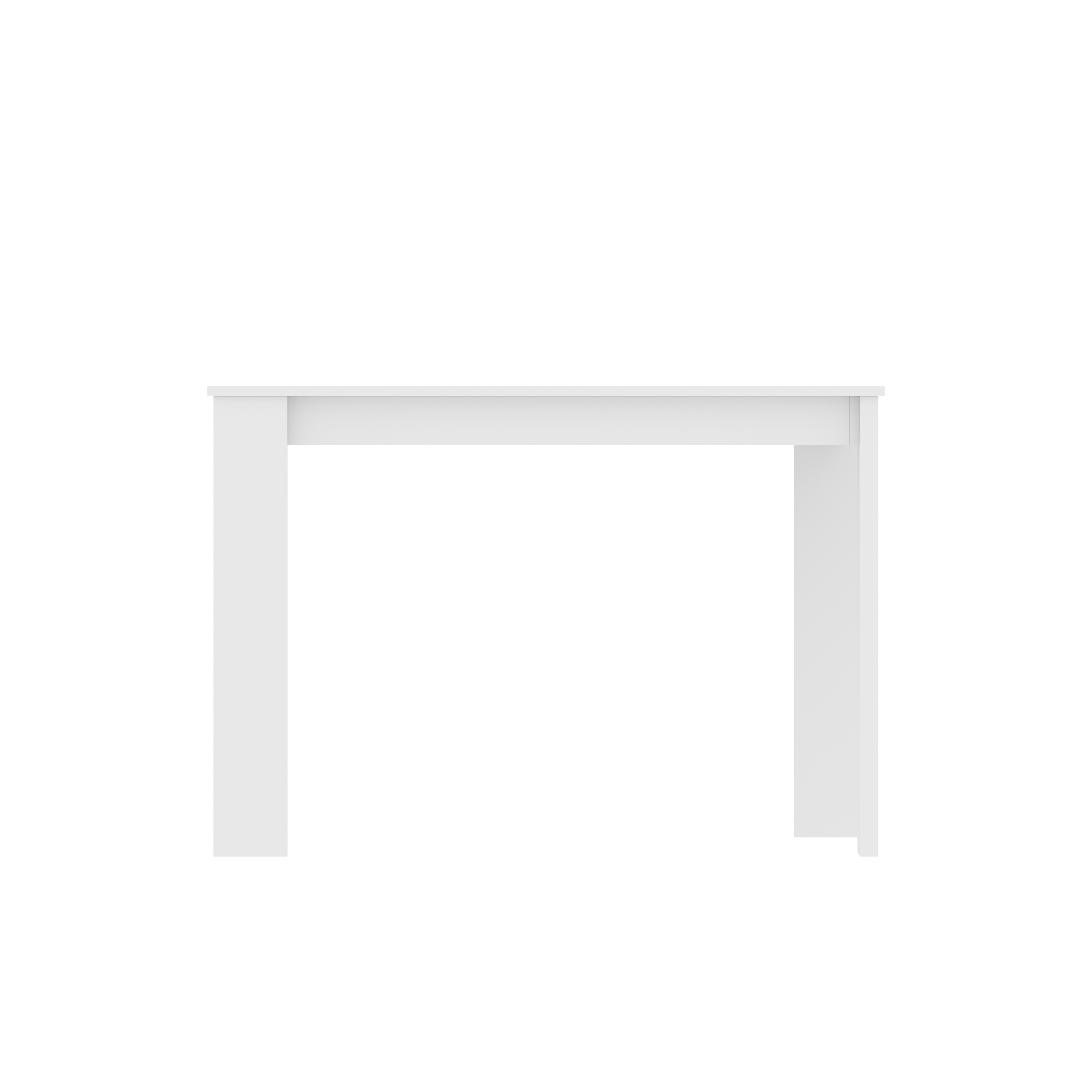 Foto 3 pulgar | Mesa Auxiliar Color Blanco Y Madera Para Sala O Cocina. Estructura De Madera Industrial