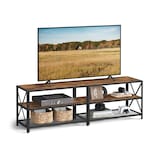 Soporte De Tv Vasagle Para Televisores De Hasta 75 Pulgadas Con Almacenamiento, Color Marrón Rústico