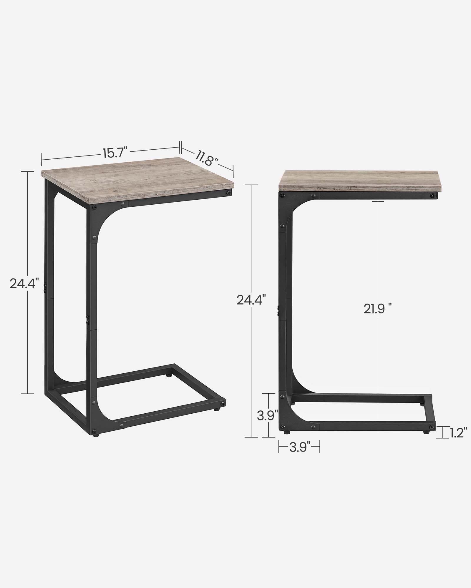 Foto 7 | Mesa Auxiliar Vasagle Gris