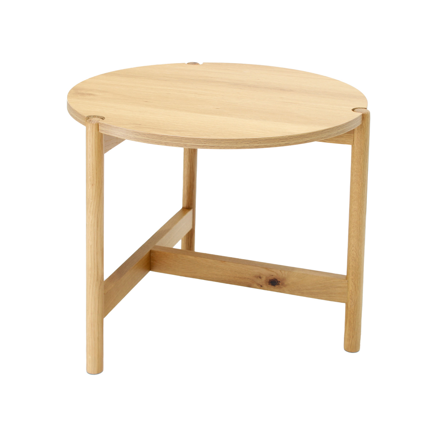 Mesa Lateral Circular 50 1928s Palu Roble