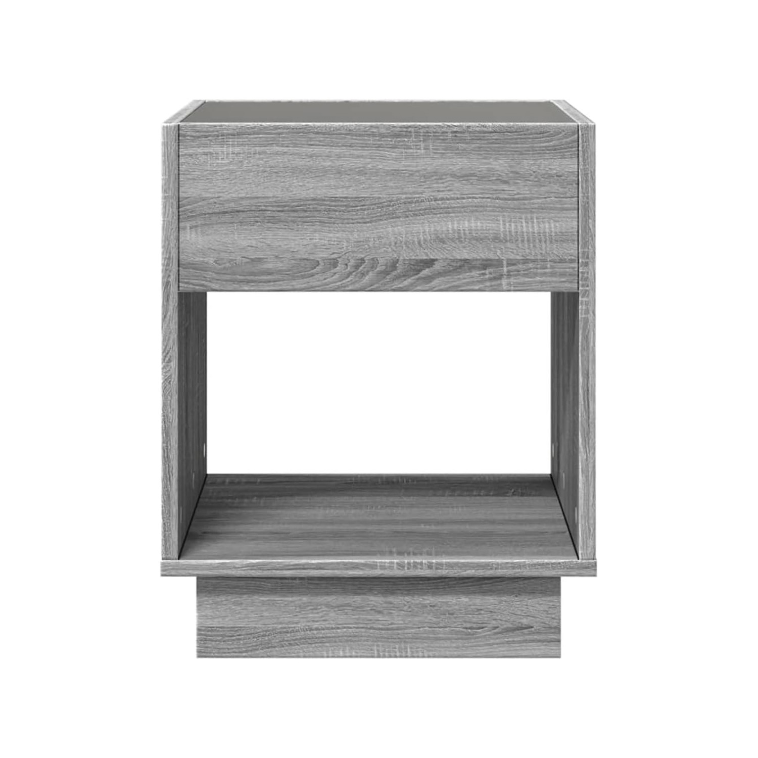 Foto 4 pulgar | Bossa Mesa Auxiliar Cuadrada Gris Haifa Con Luz Led Decorativa Efecto Infinito Para Sala O Recamara