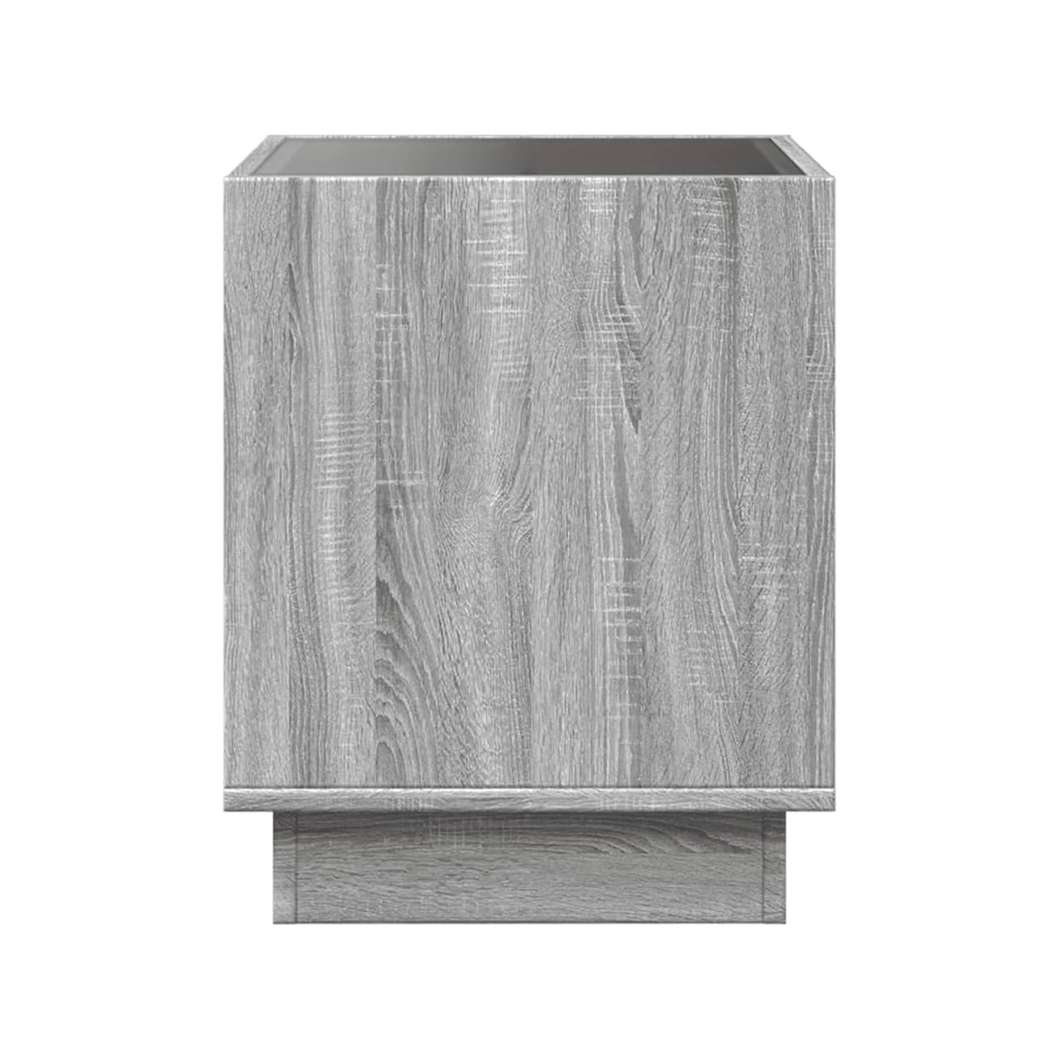 Foto 5 pulgar | Bossa Mesa Auxiliar Cuadrada Gris Haifa Con Luz Led Decorativa Efecto Infinito Para Sala O Recamara
