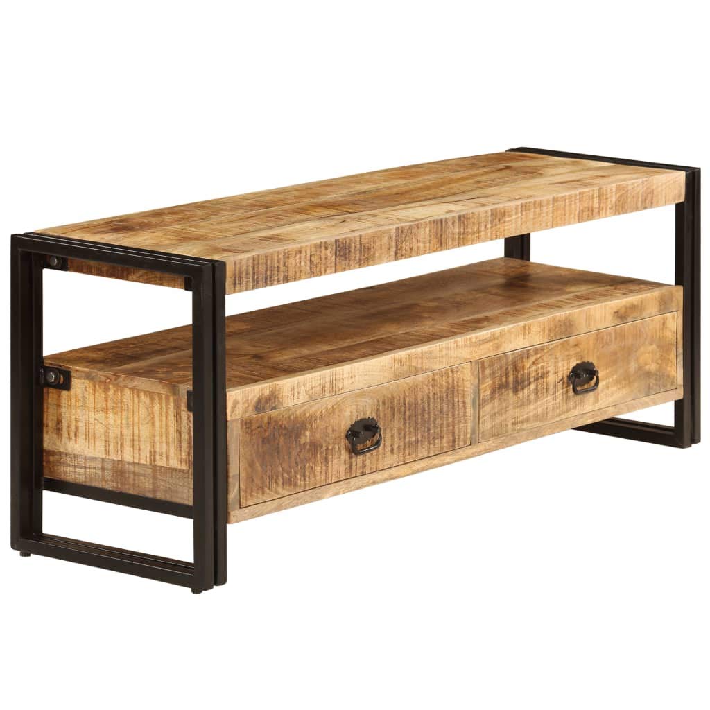 Foto 4 pulgar | Soporte Para Tv Vidaxl De Mango Macizo De 120 X 35 X 45 Cm Con 2 Cajones - Venta Internacional.
