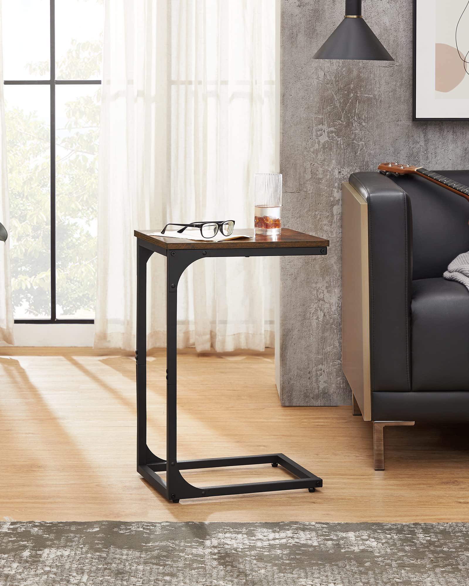 Foto 5 | Mesa Auxiliar Vasagle En Forma De C Para Sofá O Sofá Con Estructura De Metal - Venta Internacional.