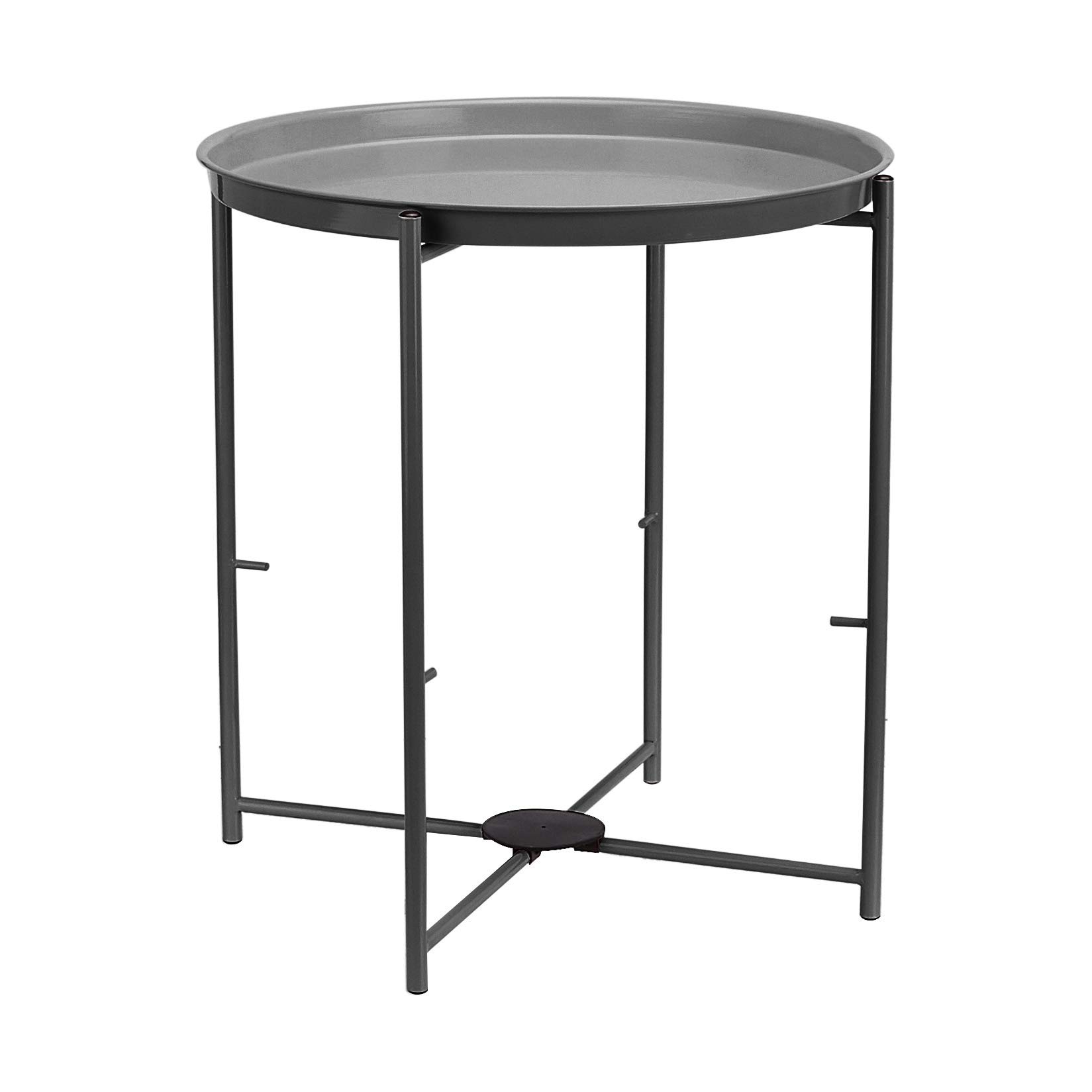 Foto 3 pulgar | Mesa Auxiliar De Almacenamiento Amazon Basics Redonda Con Cesta De Tela - Venta Internacional.