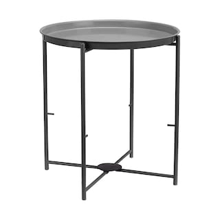 Foto 2 | Mesa Auxiliar De Almacenamiento Amazon Basics Redonda Con Cesta De Tela - Venta Internacional.