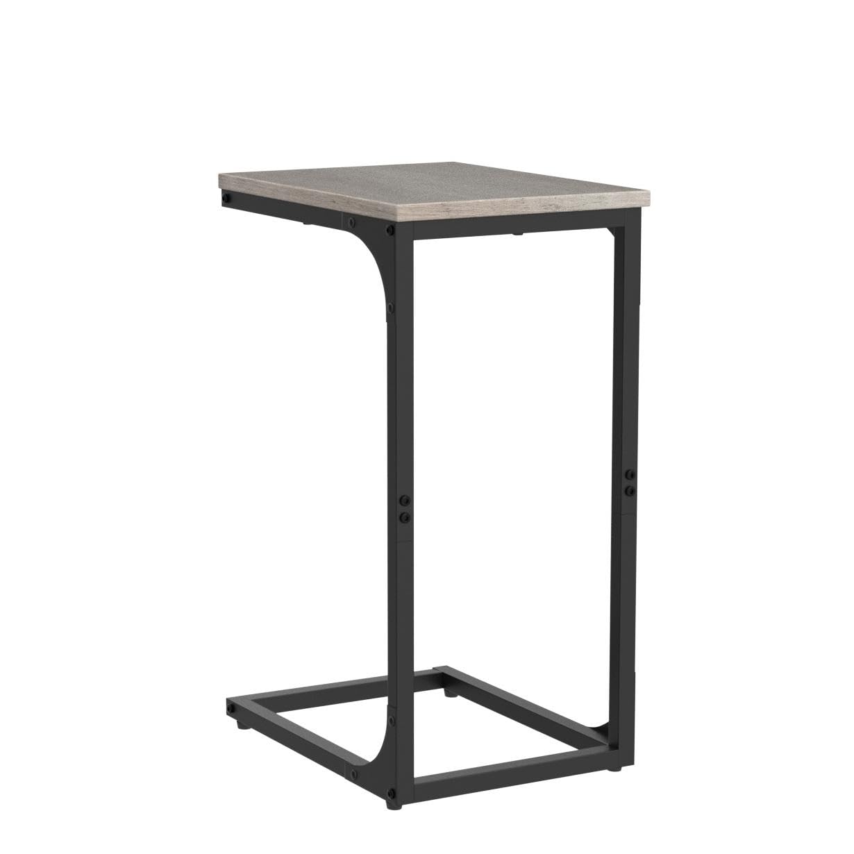 Foto 4 | Mesa Auxiliar Vasagle En Forma De C, Color Gris Y Negro, Juego De 2 Unidades, Acero - Venta Internacional.