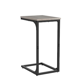 Foto 4 | Mesa Auxiliar Vasagle En Forma De C, Color Gris Y Negro, Juego De 2 Unidades, Acero - Venta Internacional.