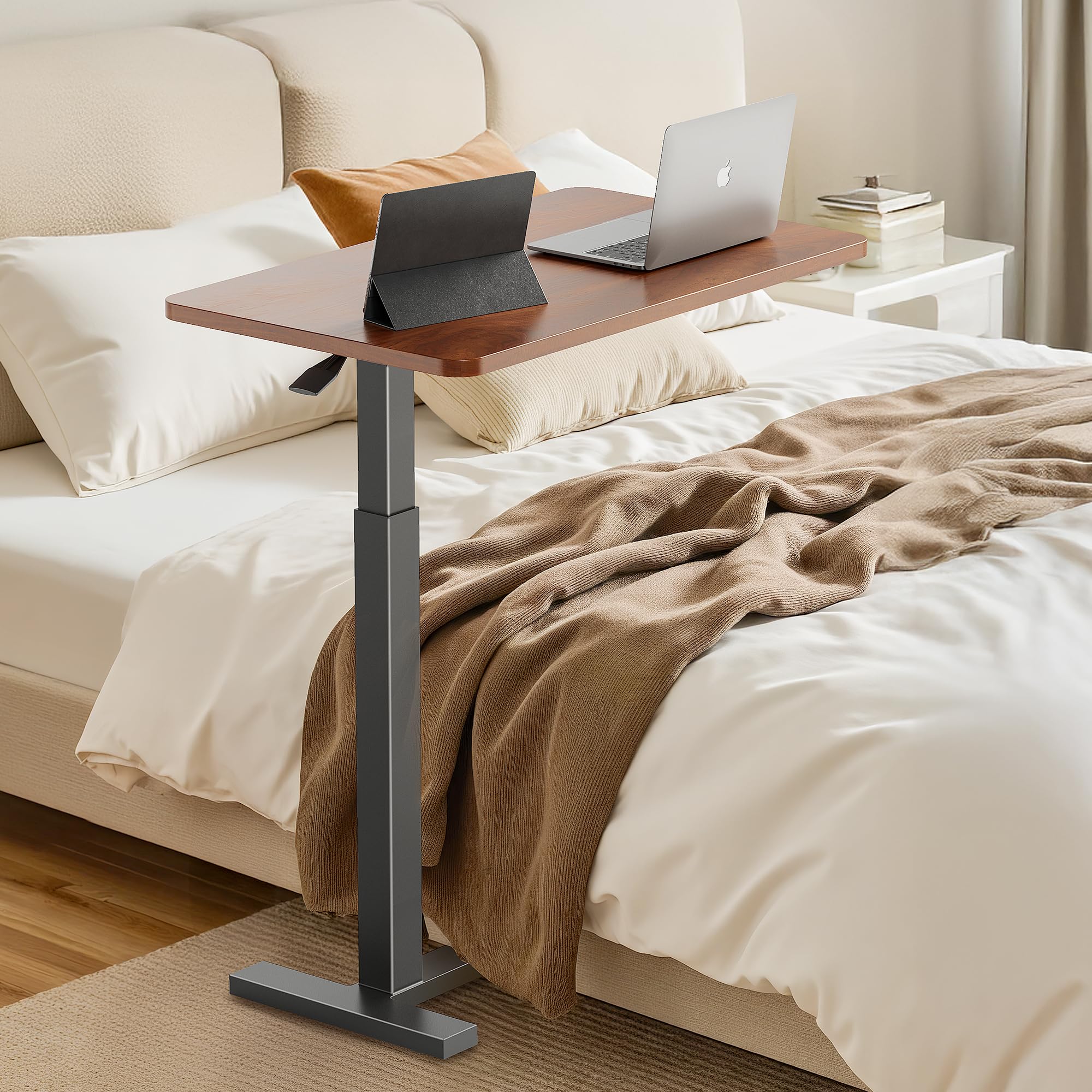 Foto 4 | Mesita De Noche Ajustable Sobre La Cama Simple Deluxe Brown - Venta Internacional.