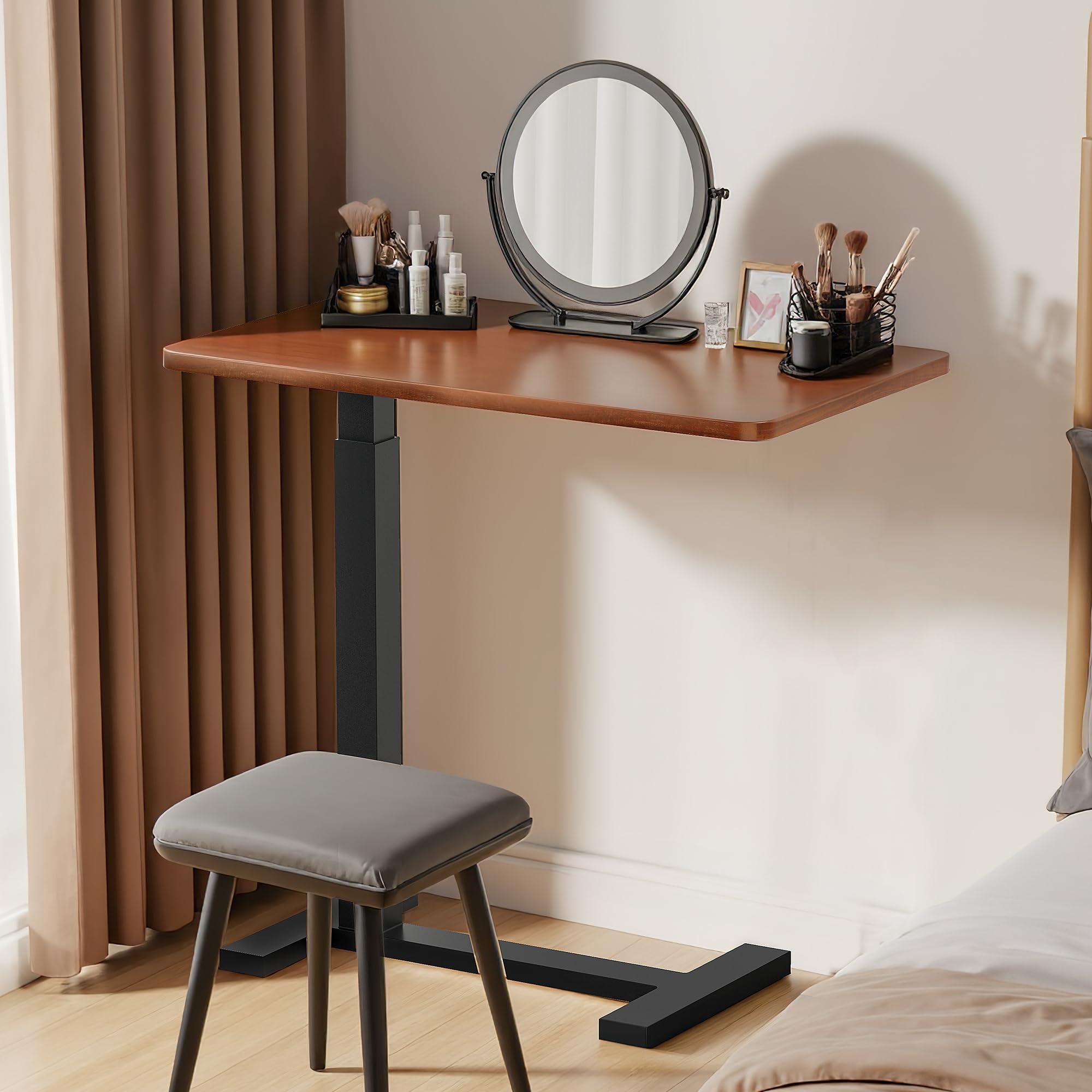 Foto 4 | Mesita De Noche Ajustable Sobre La Cama Simple Deluxe Brown - Venta Internacional.