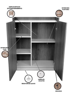 Foto 3 | Gabinete Organizador Decomobil Gris