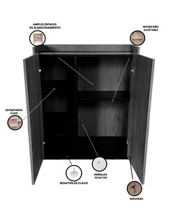 Foto 3 | Gabinete Organizador Decomobil Gris