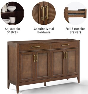Foto 4 | Aparador Tipo Bufé Crosley Furniture Milo Con Almacenamiento - Venta Internacional.