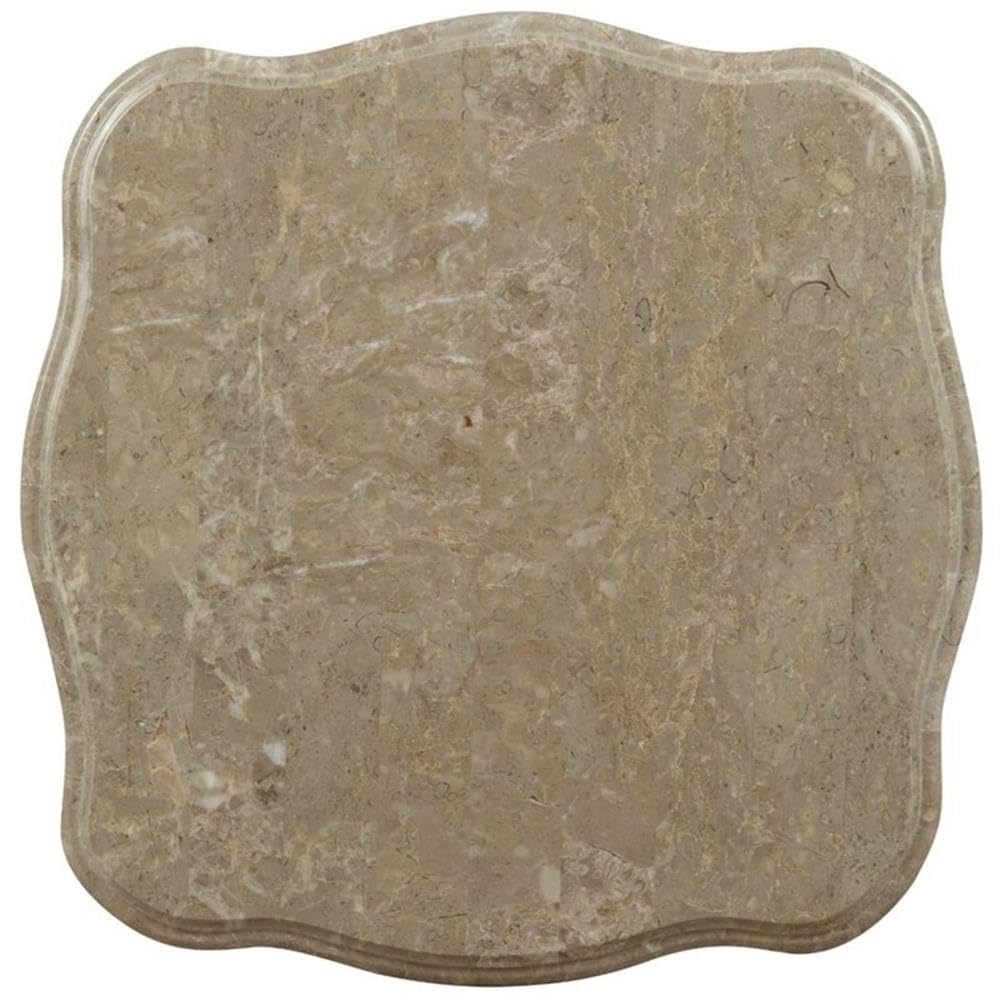 Foto 4 pulgar | Mesa Auxiliar Acme Gorsedd Con Tapa Cuadrada De Mármol En Color Marfil Dorado - Venta Internacional.