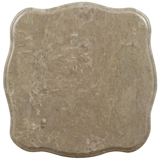 Foto 3 | Mesa Auxiliar Acme Gorsedd Con Tapa Cuadrada De Mármol En Color Marfil Dorado - Venta Internacional.