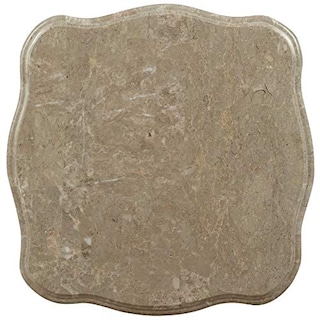 Foto 5 | Mesa Auxiliar Acme Gorsedd Con Tapa Cuadrada De Mármol En Color Marfil Dorado - Venta Internacional.