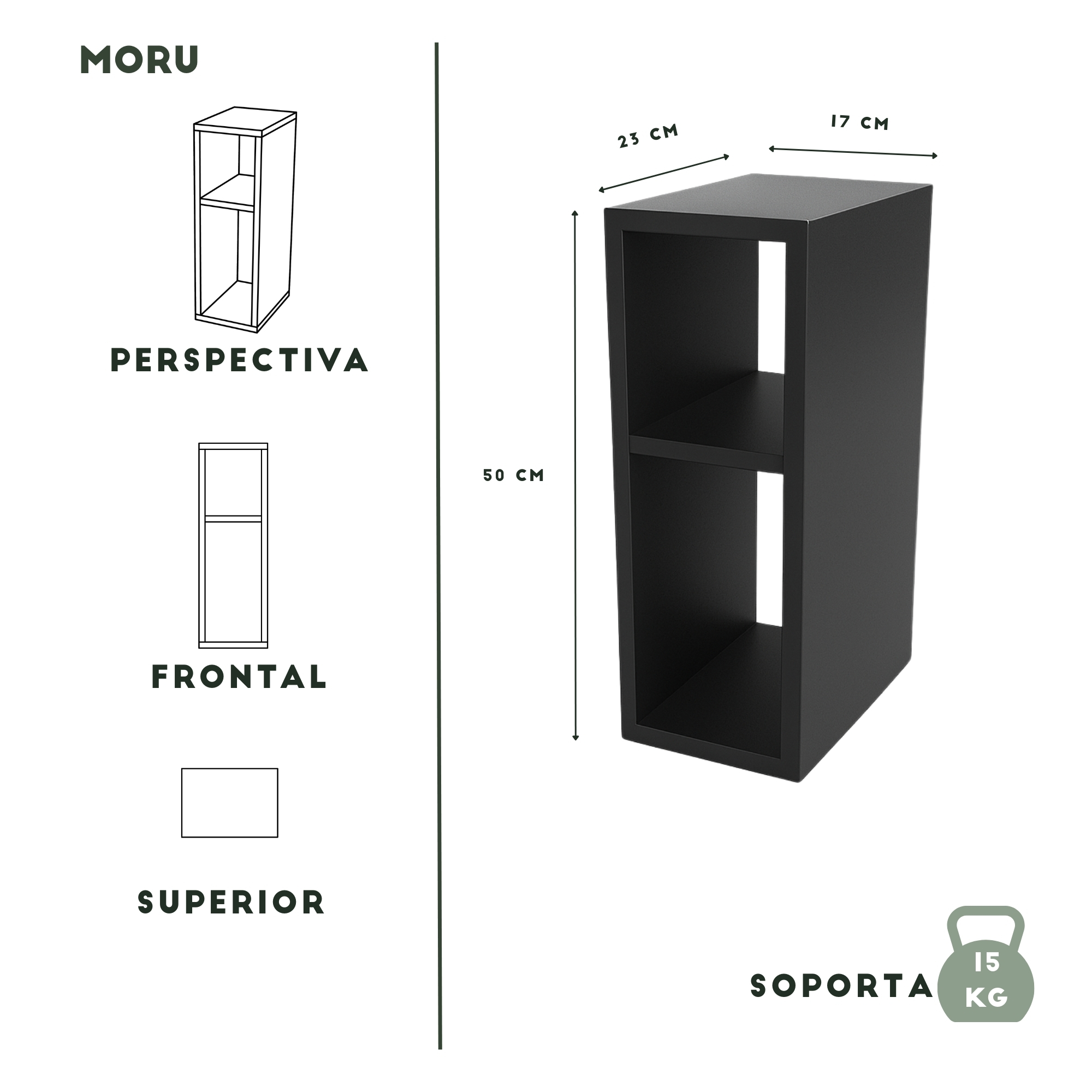 Foto 7 | Mesa Auxiliar Flex, Moru, Negra