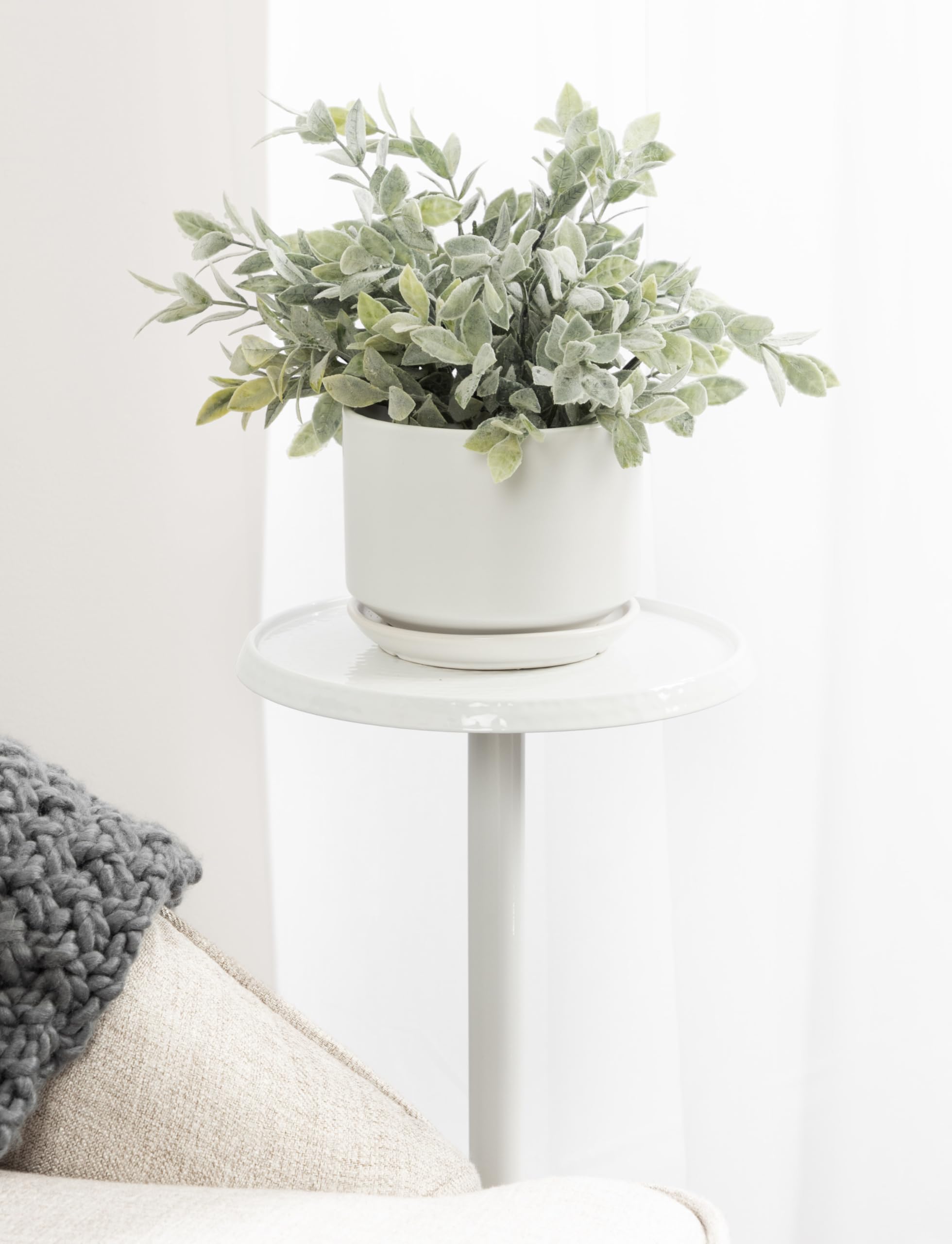 Foto 6 pulgar | Mesa Con Pedestal Para Bebidas Kate Y Laurel Sanzo, Metal Blanco, 23 Cm - Venta Internacional.