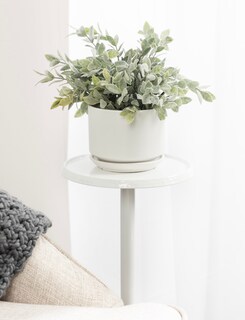Foto 5 | Mesa Con Pedestal Para Bebidas Kate Y Laurel Sanzo, Metal Blanco, 23 Cm - Venta Internacional.