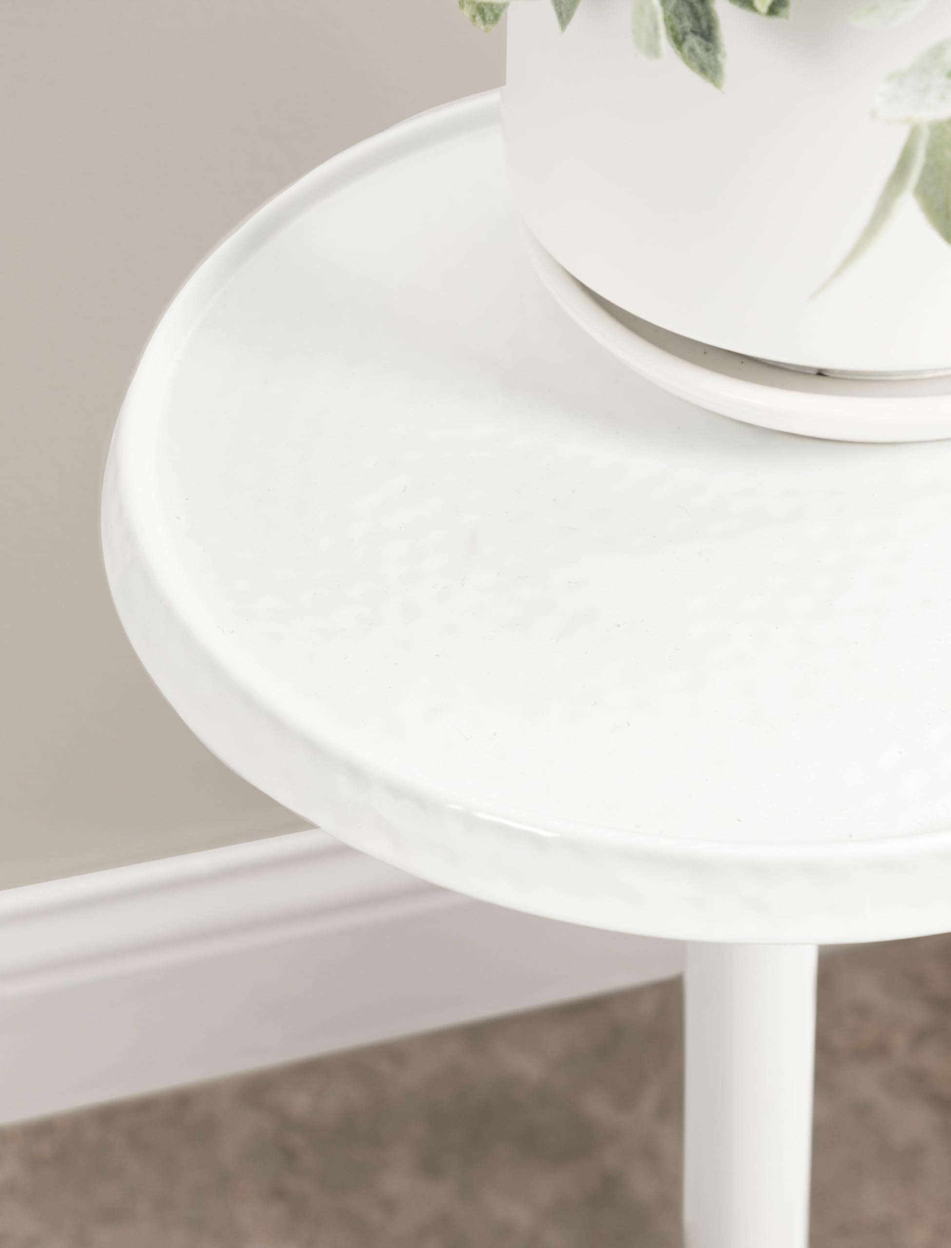 Foto 7 pulgar | Mesa Con Pedestal Para Bebidas Kate Y Laurel Sanzo, Metal Blanco, 23 Cm - Venta Internacional.