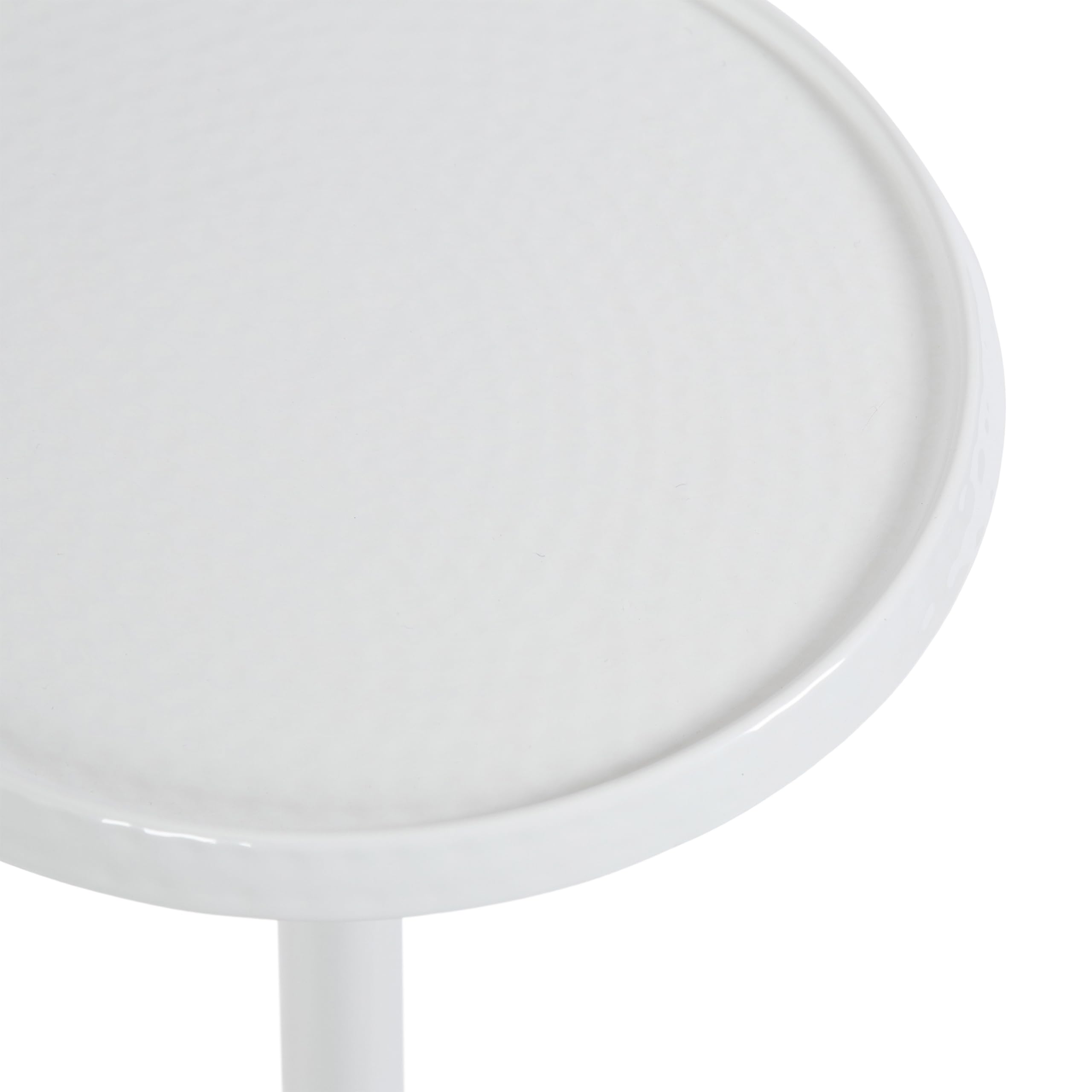Foto 8 pulgar | Mesa Con Pedestal Para Bebidas Kate Y Laurel Sanzo, Metal Blanco, 23 Cm - Venta Internacional.