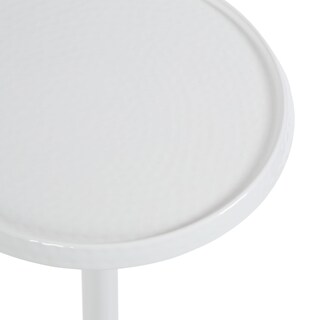 Foto 7 | Mesa Con Pedestal Para Bebidas Kate Y Laurel Sanzo, Metal Blanco, 23 Cm - Venta Internacional.