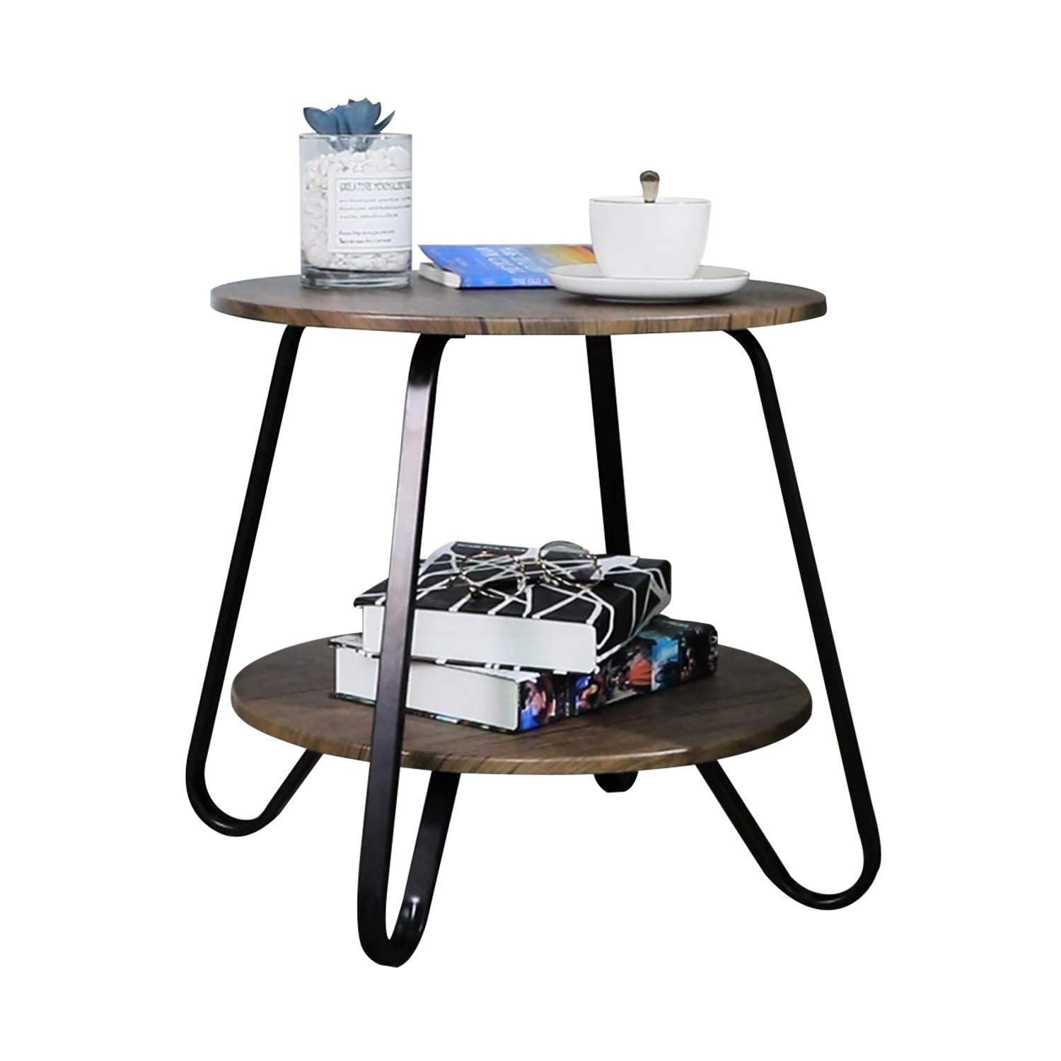 Mesa De Centro Furniturer Konya Marrón 46 X 46 X 45 Cm
