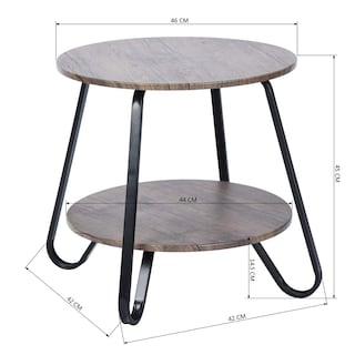 Foto 3 | Mesa De Centro Furniturer Konya Marrón 46 X 46 X 45 Cm