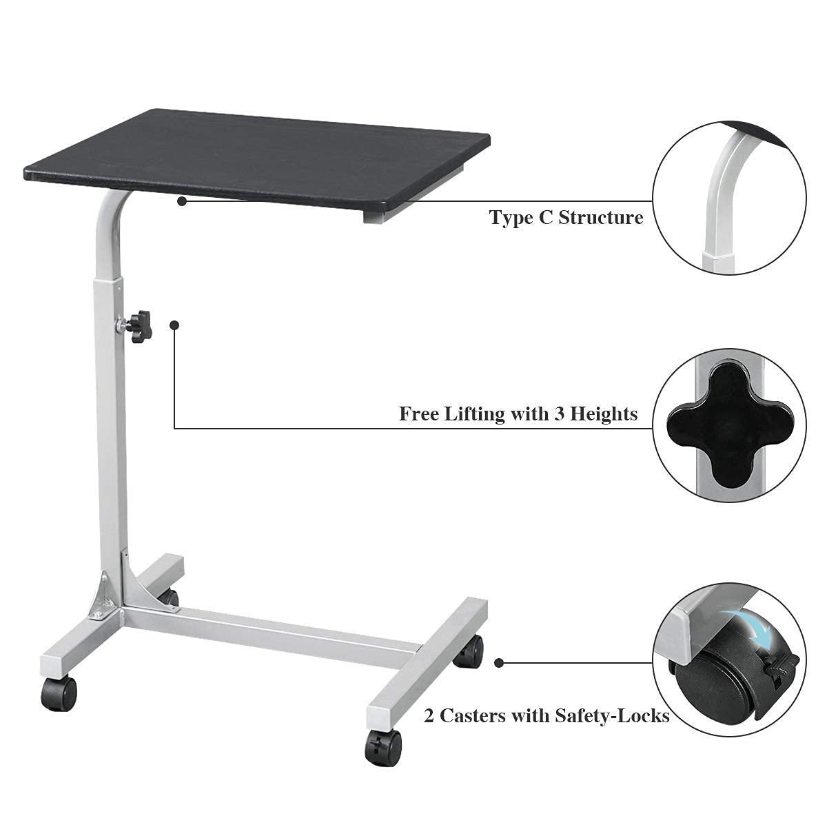 Foto 7 pulgar | Mesa Auxiliar Furniturer Negro