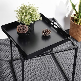Foto 3 | Mesa De Centro Furniturer Tamerton Negro