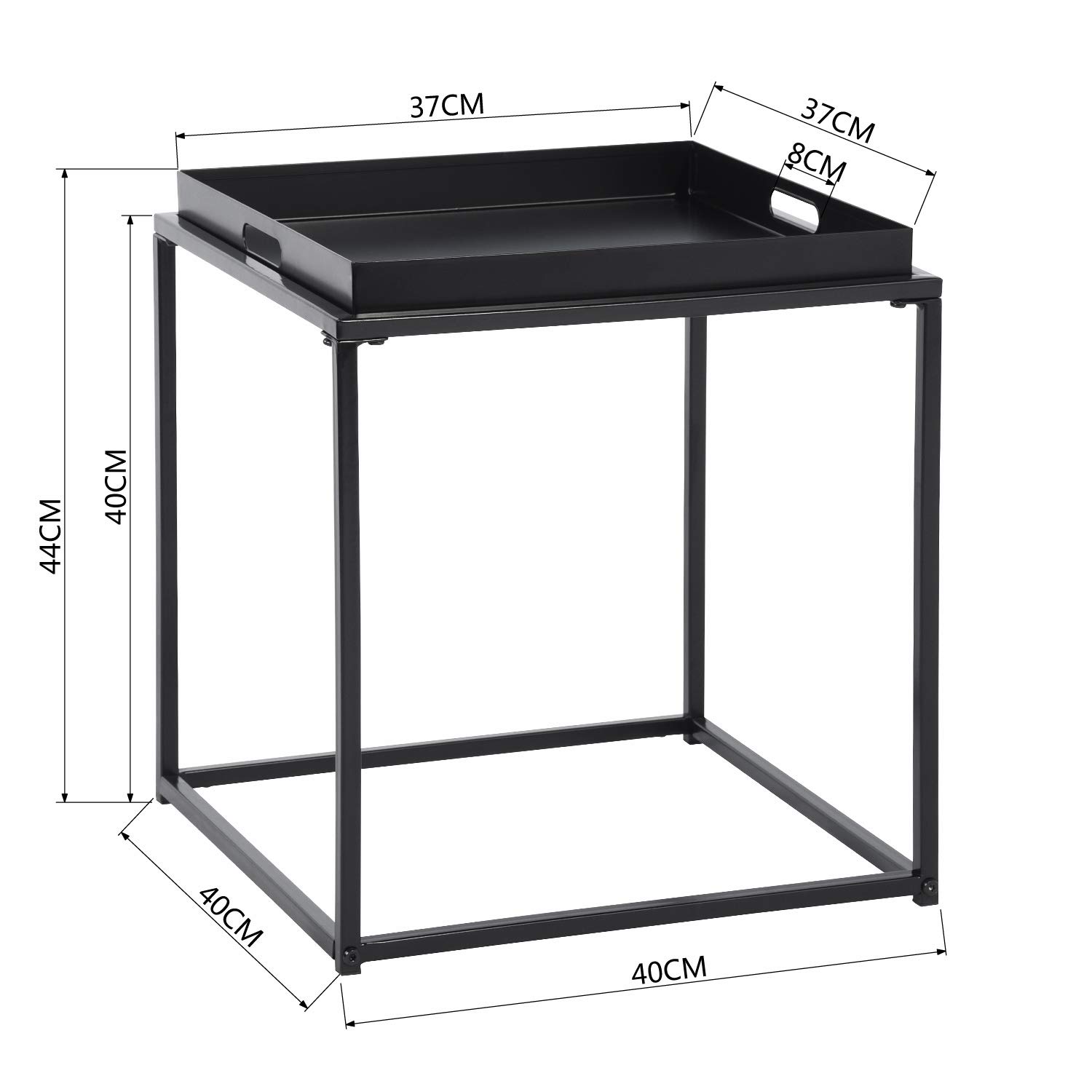 Foto 6 | Mesa De Centro Furniturer Tamerton Negro