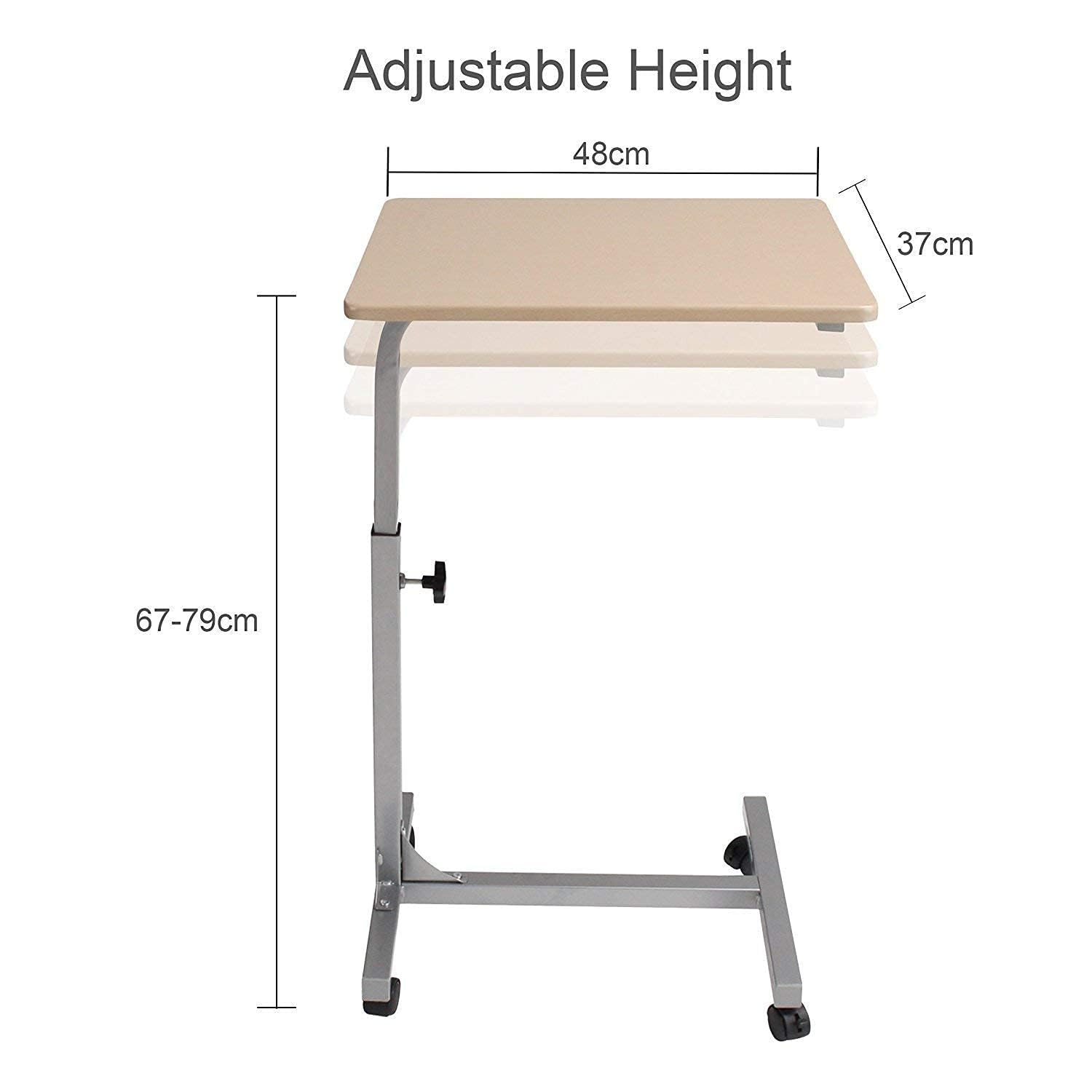 Foto 4 pulgar | Mesa para Portátil Furniturer Bello Plateado
