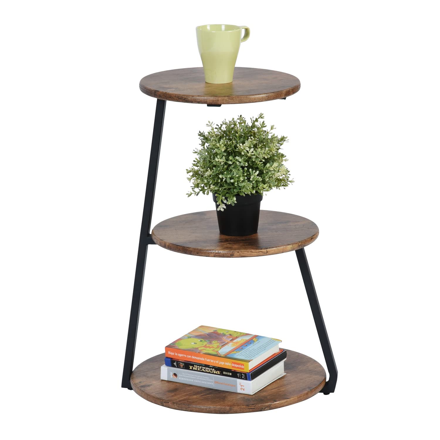 Foto 1 | Mesa De Centro Furniturer Saffir Marrón 38 X 38 X 61 Cm