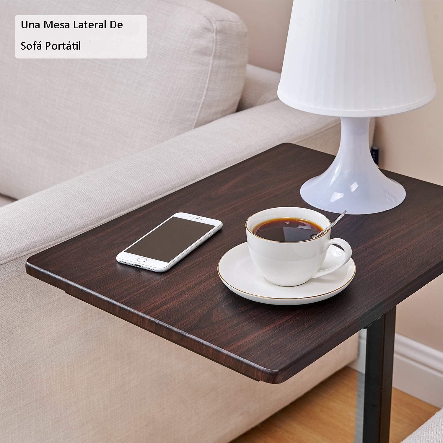 Foto 8 | Mesa Para Portátil Furniturer Bello Marrón 48 X 38 X 79 Cm