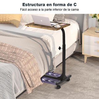 Foto 4 | Mesa Para Portátil Furniturer Bello Marrón 48 X 38 X 67-79 Cm