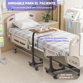 Foto 5 | Mesa Para Portátil Furniturer Bello Marrón 48 X 38 X 67-79 Cm