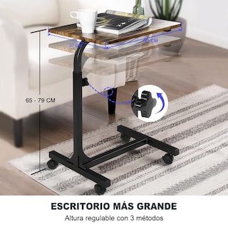 Foto 6 | Mesa Para Portátil Furniturer Bello Marrón 48 X 38 X 67-79 Cm