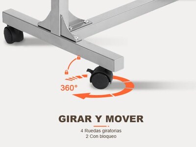 Foto 8 | Mesa Para Portátil Furniturer Bello Marrón 48 X 38 X 67-79 Cm
