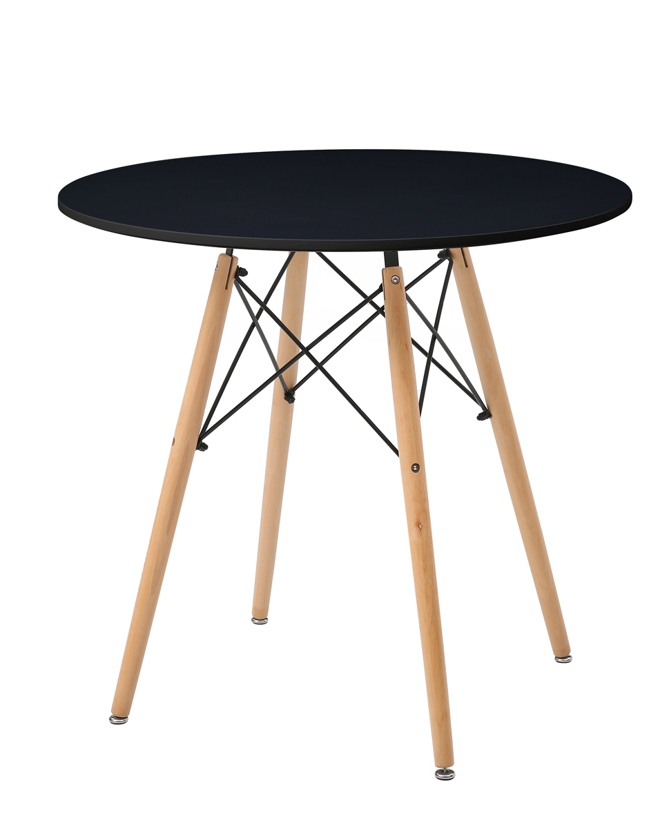 Foto 5 pulgar | Mesa Comedor Desayunador Redonda Minimalista 60cm Color Negro